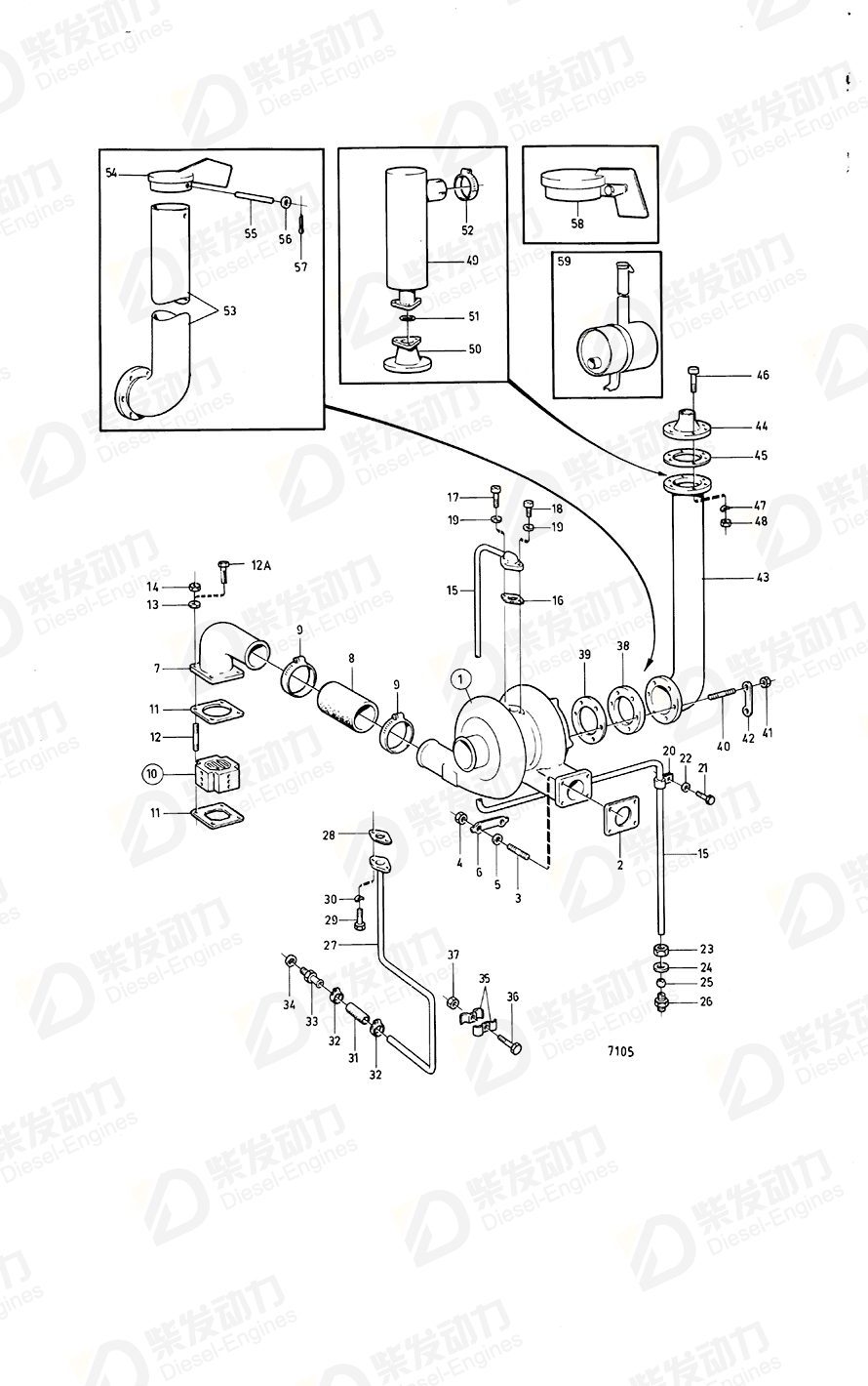VOLVO Attaching clamp 424204 Drawing